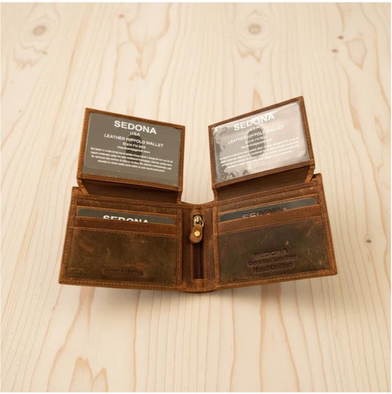 SEDONA® Buffalo Leather Wallet with double sided flap