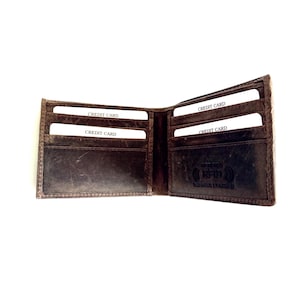 Cartera plegable de piel de búfalo SEDONA® RFID con tarjetero desmontable