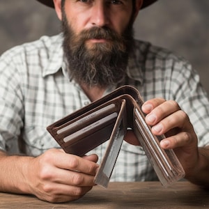 Buffalo Leather Wallet - Etsy