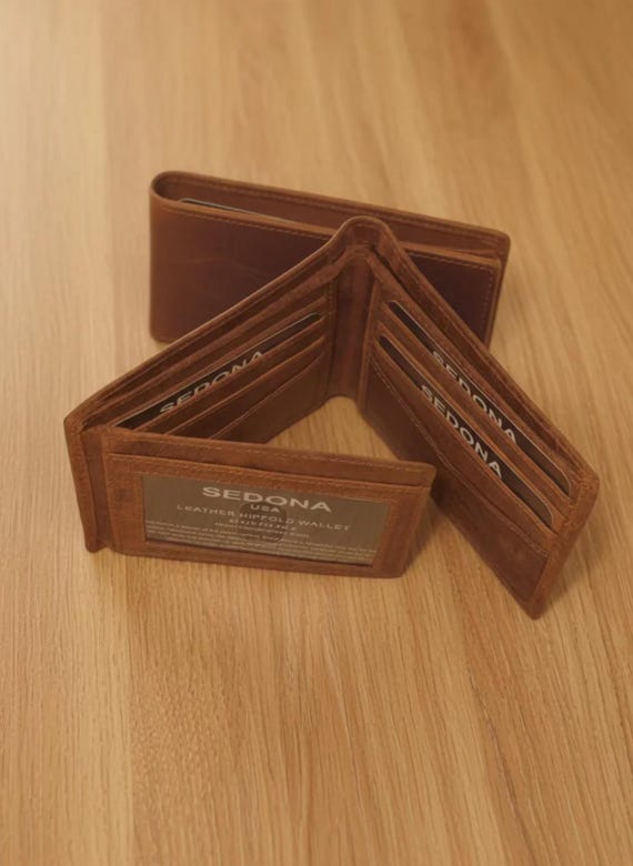 Vintage Bifold Wallet with 2 license Windows