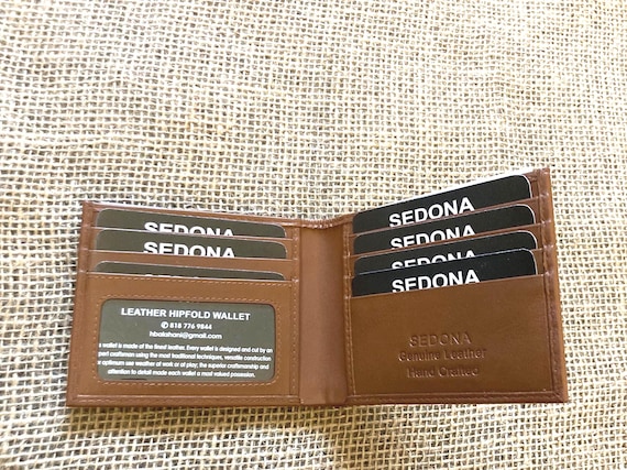 SEDONA® minimalist bifold leather wallet