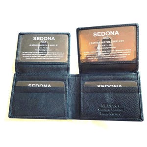 SEDONA® Bifold Wallet with double sided flap, 12 credit card slots