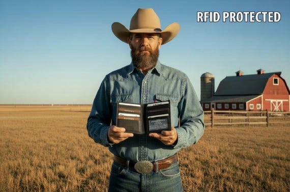 Cowhide Leather Wallet with 16 card slots