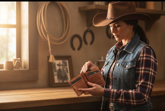 Buffalo leather Minimalist wallet with Cash Compartment