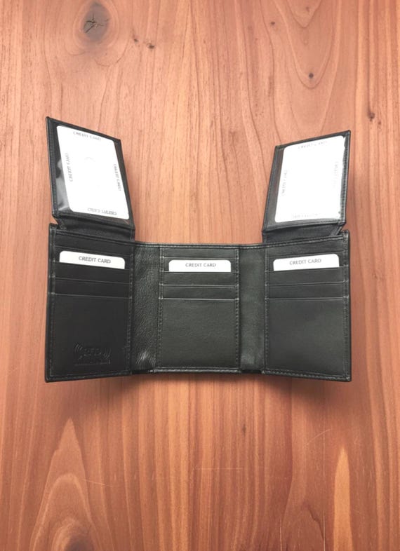 Cowhide Leather Trifold Wallet with RFID Protection