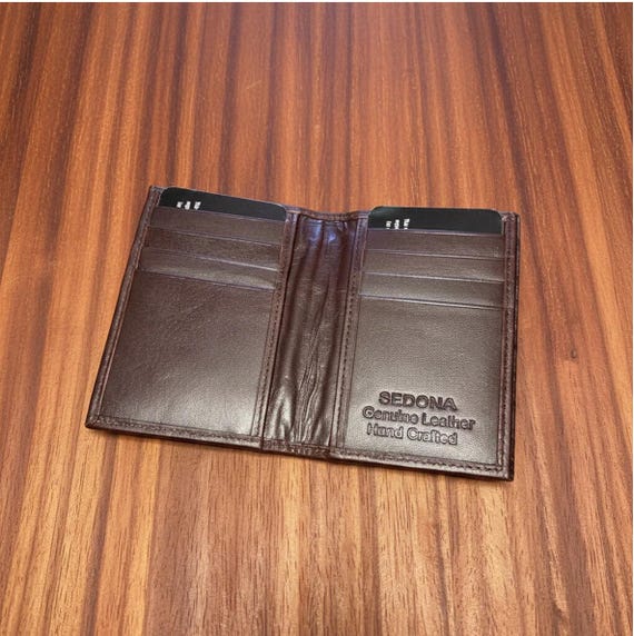 Cowhide Leather Minimalist Credit Card Case