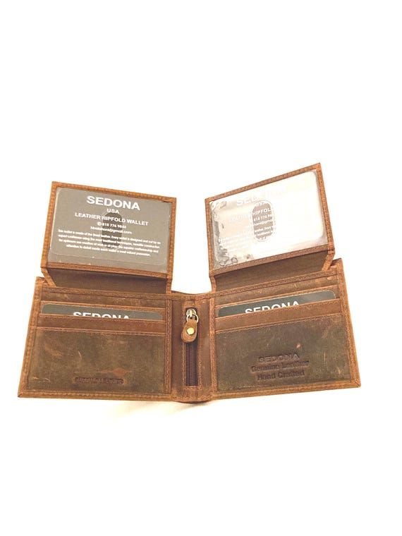 SEDONA® Buffalo Leather Wallet with double sided flap