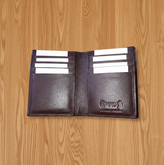 Cowhide Leather Minimalist RFID Credit Card Case