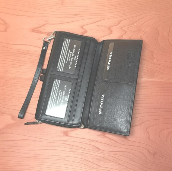 Full Grain Cowhide Leather Women’s Wallet with Wristlet