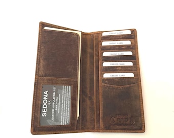 Long Rodeo Wallet Buffalo Leather RFID Safe