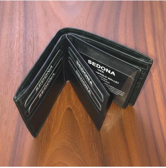 RFID Protected Hipster Bifold Leather Wallet with 2 Flaps