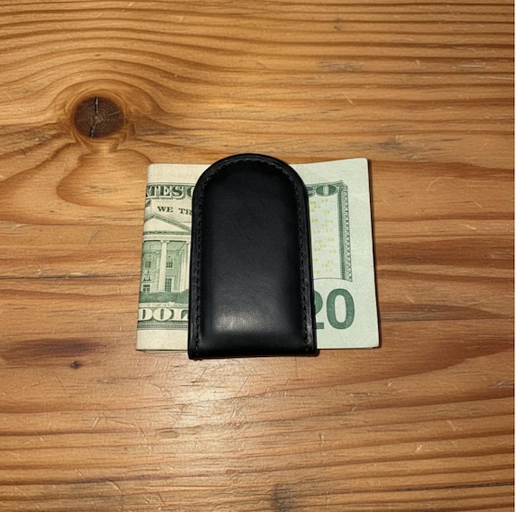 Cowhide Leather Strong Magnetic Money Clip