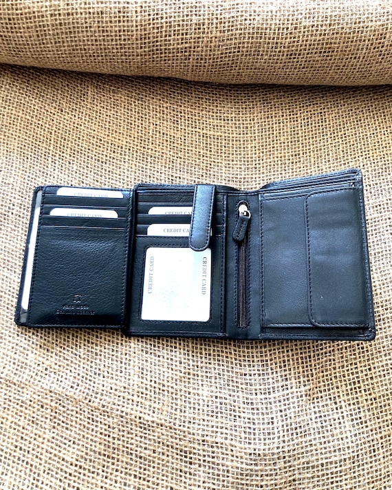 Full Grain Cowhide Leather Wallet with Coin Purse