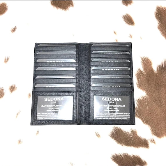 Hand Crafted Leather Card Holder with 22 credit card slots