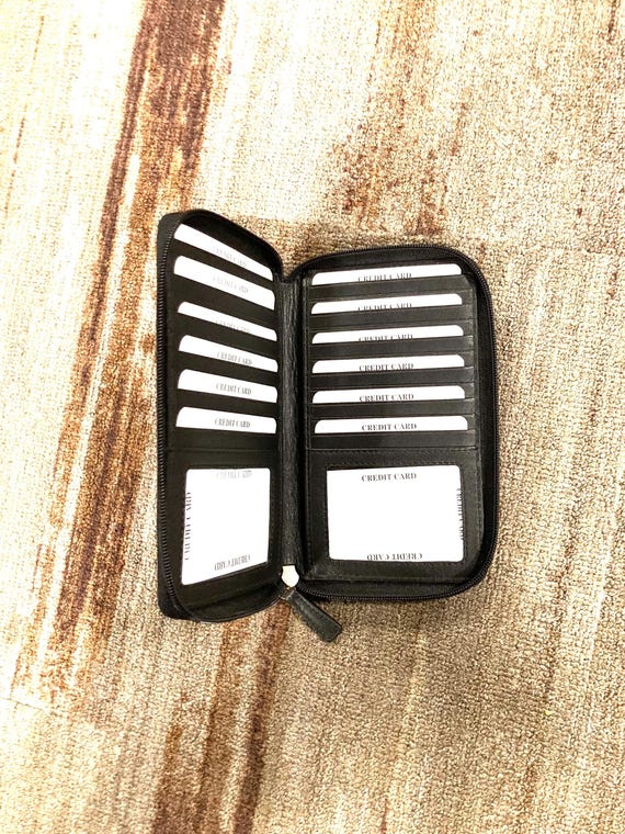 SEDONA® Leather Credit Card Holder with Zipper Closure