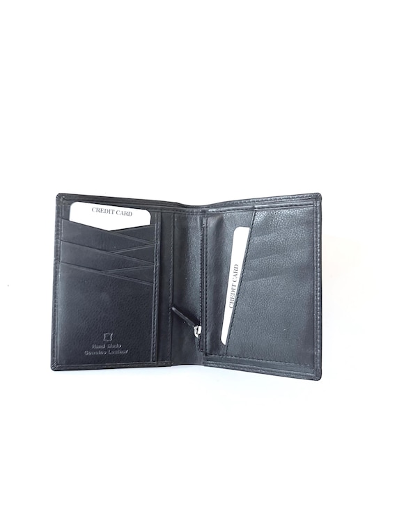 SEDONA® Minimalist Full Grain Leather Bifold Wallet with Zipper Compartment