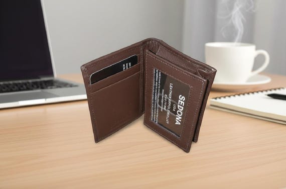 Cowhide Leather RFID Business Card Case