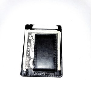 Magnetic Money Clip Wallet- Super Strong, 3 card slots and one license window