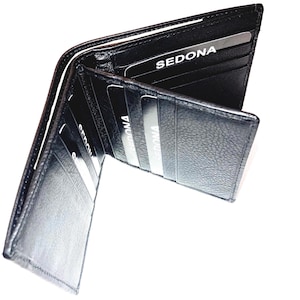 SEDONA® Hipster Wallet with 15 card slots, central flap closure, and breathable mesh ID window