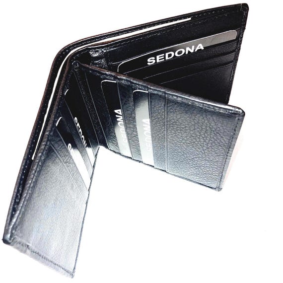 SEDONA® Hipster Wallet with 15 card slots, central flap closure, and breathable mesh ID window