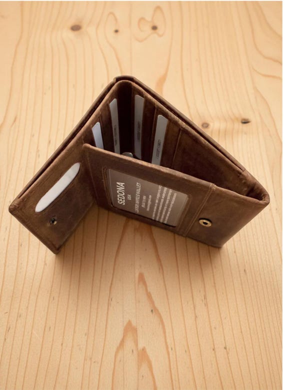 Leather Women's Wallet with RFID Protection for Credit Cards