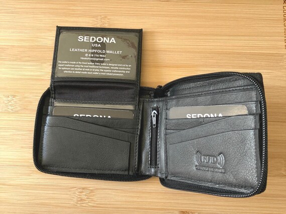 SEDONA® Zipper Wallet with RFID Protection, Cowhide Leather