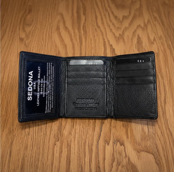 Thin Trifold Leather Wallet