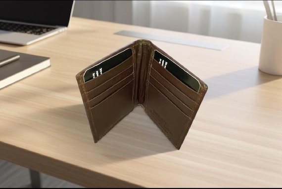 Cowhide Leather Minimalist Credit Card Case