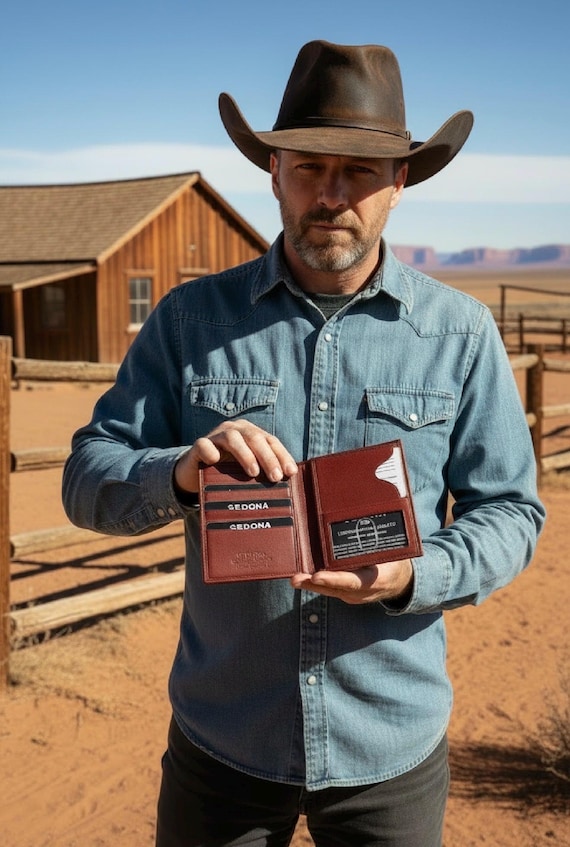 Cowhide Leather Hipster Wallet