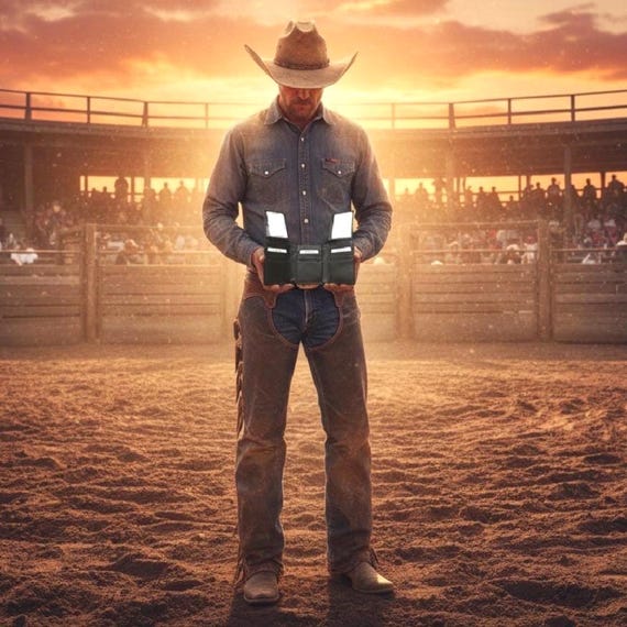 Trifold Wallet with Two Flaps 4 ID windows