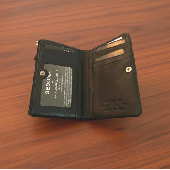 Full Grain Leather Women’s Wallet with Snap Closure