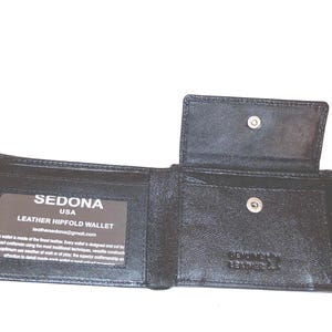 Portefeuille à deux volets en cuir premium SEDONA® avec poche monnaie dédiée