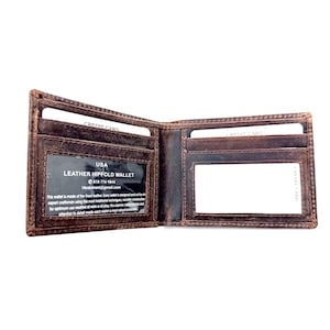 SEDONA® Minimalist Buffalo Leather wallet with 2 ID Windows