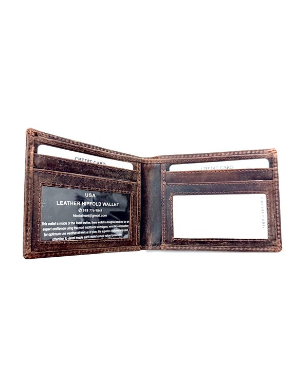 SEDONA® Minimalist Buffalo Leather wallet with 2 ID Windows