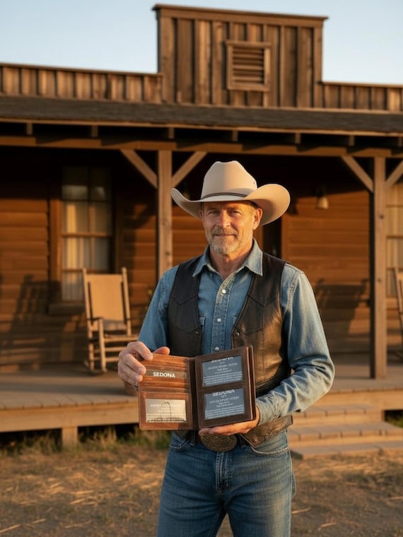 Buffalo Leather Hipster Trifold Wallet