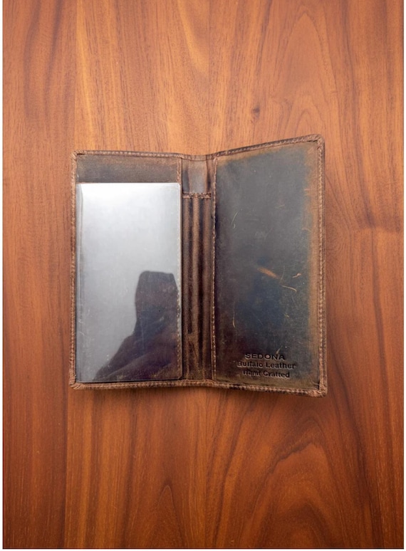 Buffalo Leather Check Book Cover