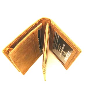 SEDONA® Buffalo Leather Business Card Case with center flap