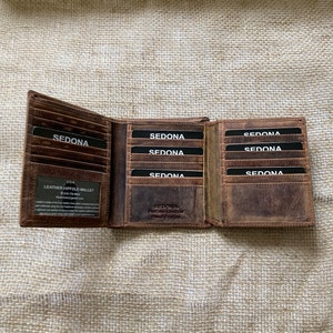 SEDONA® Hipster Wallet Buffalo Leather Vintage Look