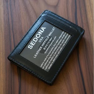 Minimalist Leather Single Piece Card Wallet with gusset