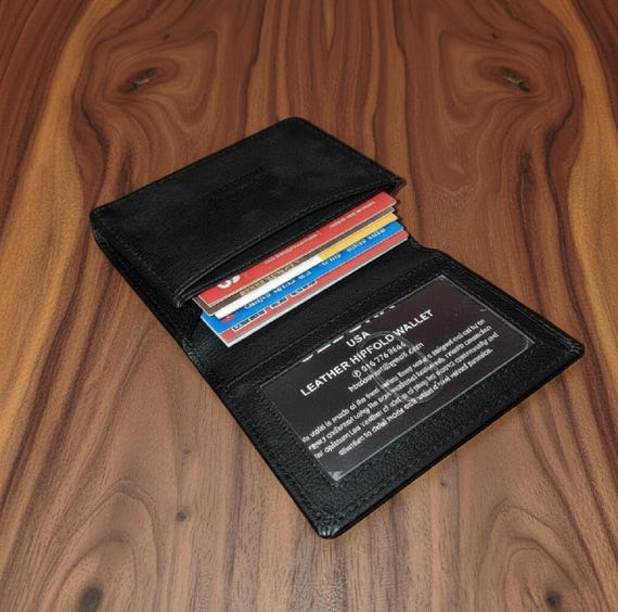 Leather Business Card Holder RFID Protected