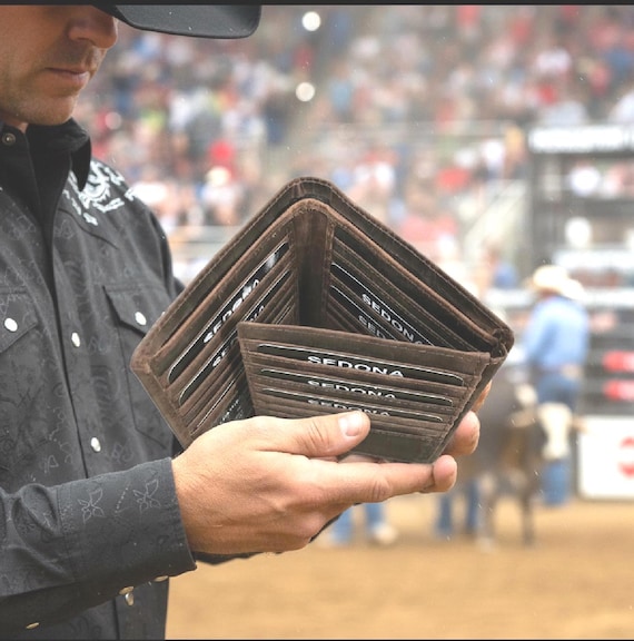 Buffalo Leather Hipster Trifold Wallet