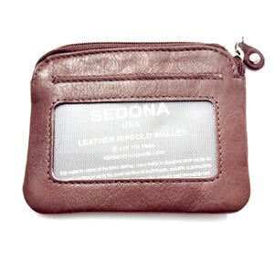 SEDONA® Leather Coin Purse with ID Window and Key Ring
