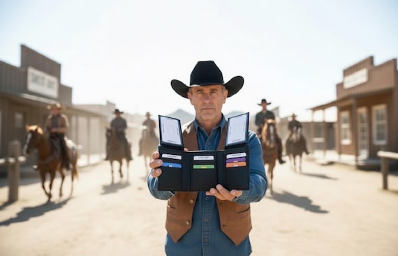 Trifold Wallet with Two Flaps 4 ID windows