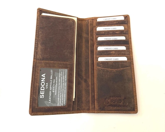 The Pathfinder Long  Rodeo Wallet | Vintage Buffalo Leather & RFID Safe
