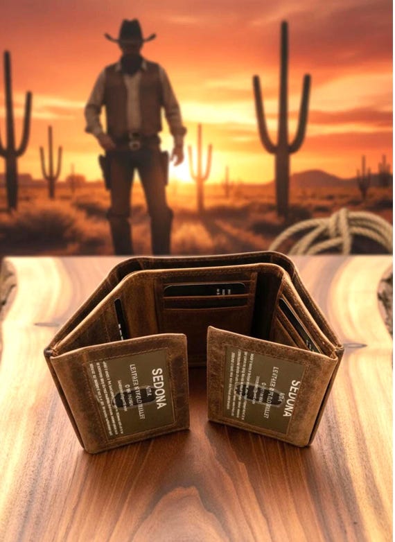 Vintage Buffalo Leather Five Fold Wallet