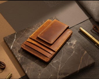Starke magnetische Geldklammer Geldbörse RFID geschützt.