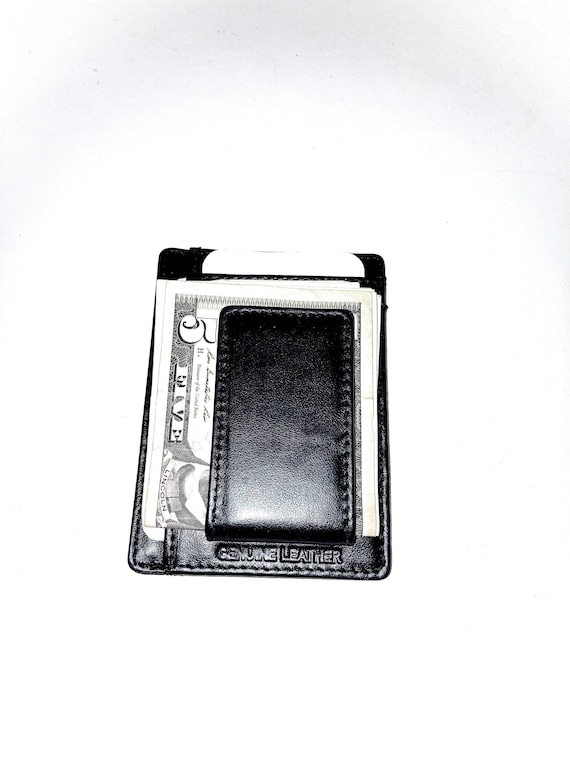 Super Strong Magnetic Money Clip Wallet with license window