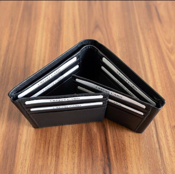 Leather Fourfold Wallet, 16 Credit Card Slots and RFID Protected