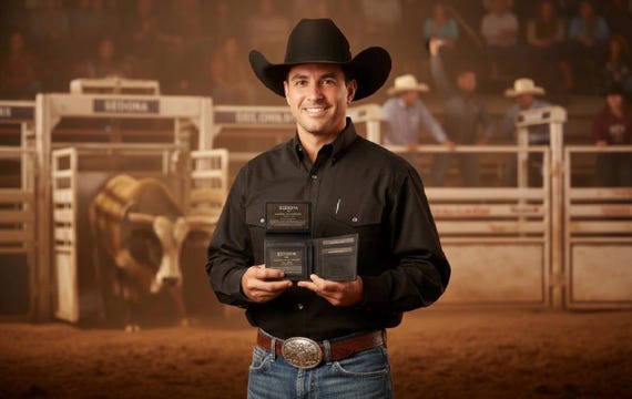 Bifold Leather Wallet featuring three clear ID display windows