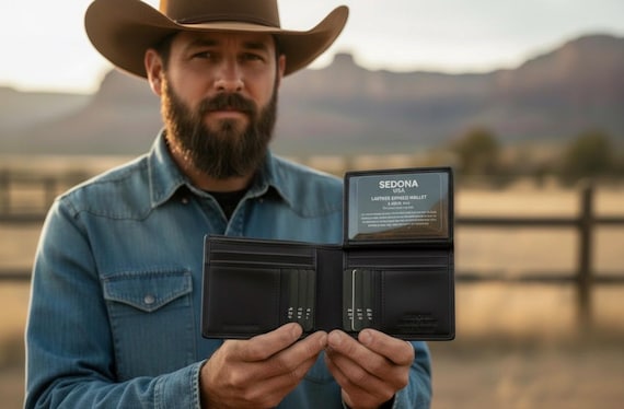 Cowhide Leather bifold wallet with 18 card Slots